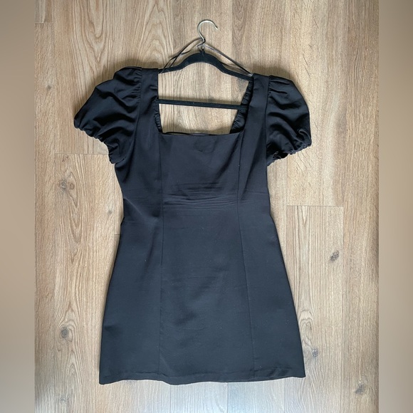 Puff sleeve linen mini dress | Zara - Picture 5 of 5